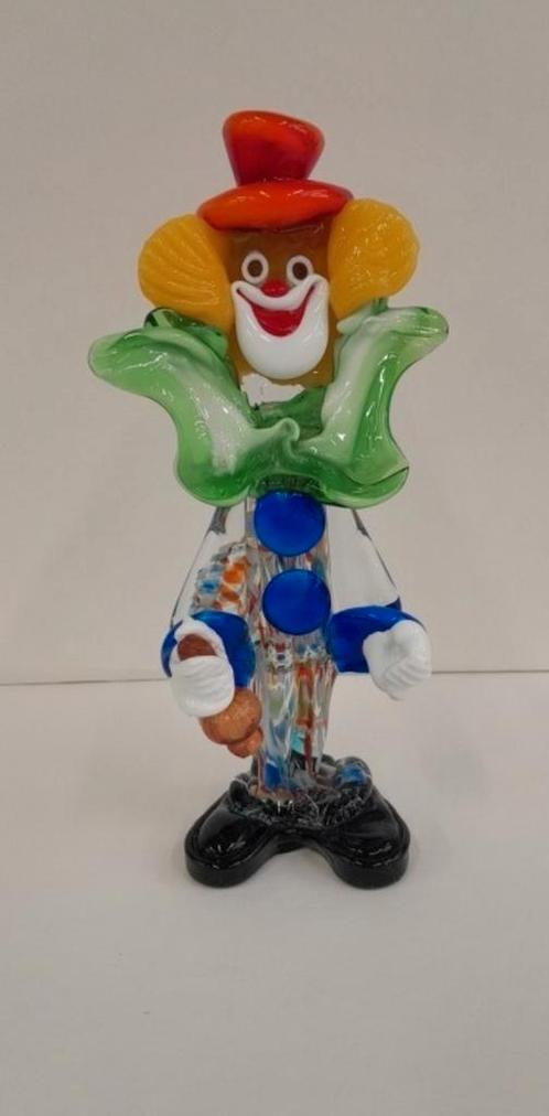 Clown uit kleurrijk Murano glas, Antiek en Kunst, Kunst | Designobjecten, Ophalen of Verzenden