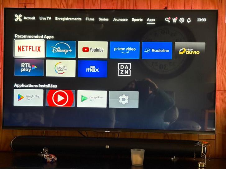 Tv phillips 55 pouces ambilight, Autos : Divers, Autoradios, Utilisé, Enlèvement