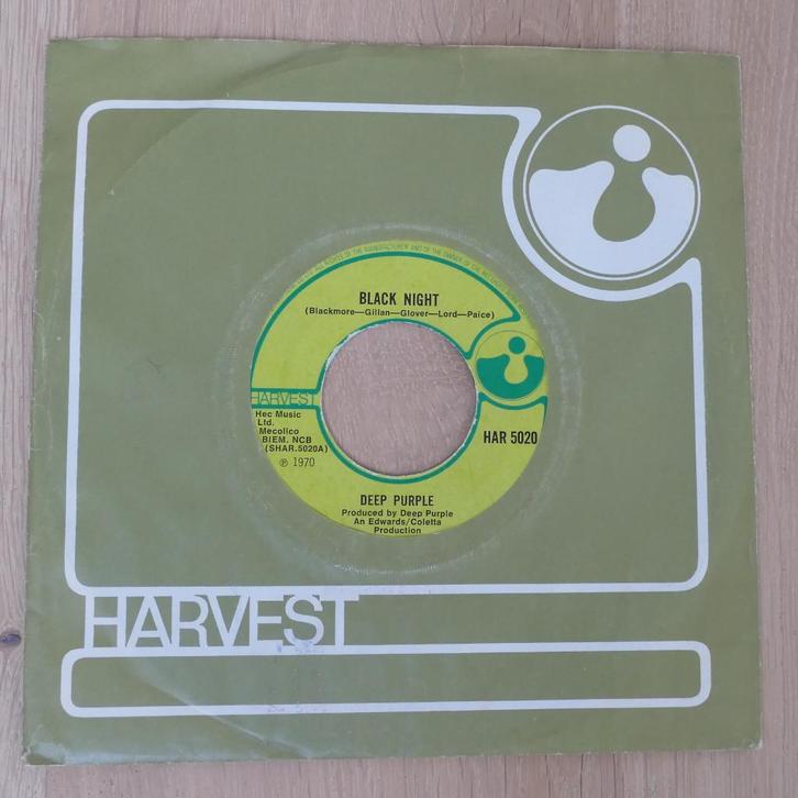 7" Deep Purle: Black Night / Speed King, Cd's en Dvd's, Vinyl Singles, Gebruikt, Single, Rock en Metal, 7 inch, Ophalen of Verzenden