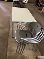 Keukentafel en stoelen, Huis en Inrichting, Tafels | Eettafels, Ophalen, 100 tot 150 cm, 50 tot 100 cm, Zo goed als nieuw