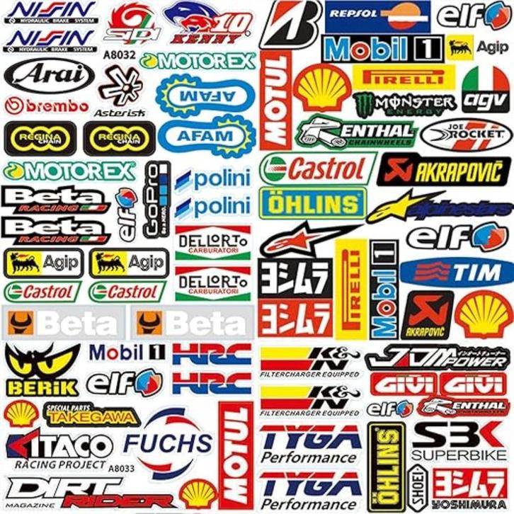 Stickers Set | Motorfiets, Bromfiets, Skateboard ️🚗🏍️, Auto diversen, Tuning en Styling, Verzenden