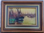 huile sur panneau marine signe bernard debergh, Antiek en Kunst, Kunst | Schilderijen | Klassiek, Ophalen of Verzenden