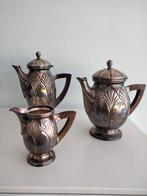 Art Deco set koffiepot theepot melkkan verzilverd ? REX, Antiek en Kunst, Ophalen of Verzenden