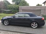 Saab 9.3 Cabrio 1.8T, Auto's, Saab, Voorwielaandrijving, Beige, Cabriolet, Blauw