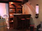 Houten bar set, Huis en Inrichting, Barren, Ophalen, Gebruikt, Inclusief barstoelen