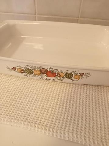 Pyroflam rechthoekige schaal "L'échalote” 21x34cm - vintage beschikbaar voor biedingen