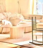 Ovale travertin salontafel, Huis en Inrichting, Ophalen, Zo goed als nieuw