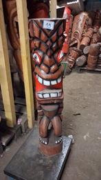 statue totem Tiki 100 cm en bois de cocotier, Enlèvement ou Envoi