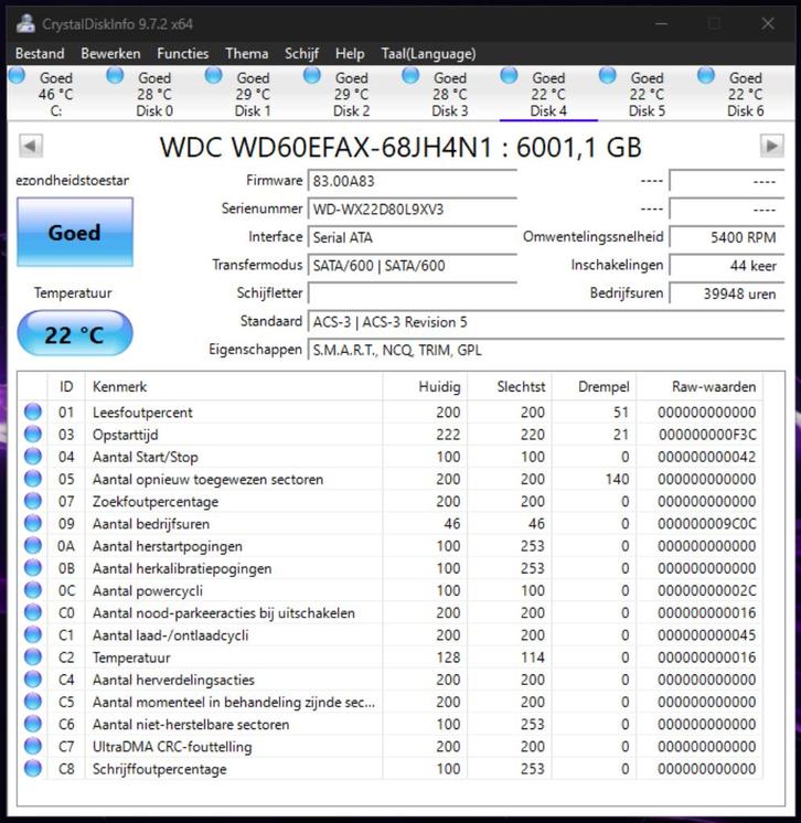 6TB Western Digital harde schijven - perfecte staat, Computers en Software, Harde schijven, Gebruikt, Server, Intern, HDD, SATA