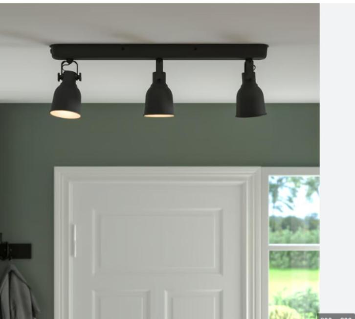 2x Rail plafond HEKTAR IKEA, Huis en Inrichting, Lampen | Hanglampen, Zo goed als nieuw, Overige materialen, Ophalen