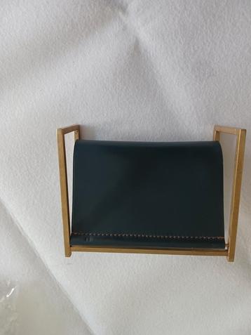 DELVAUX Vintage Engelse groene brievenhouder met logo beschikbaar voor biedingen