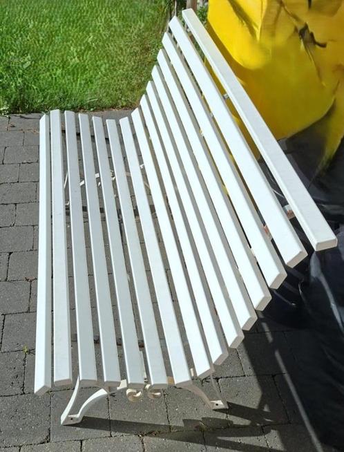 Witte tuinbank Wind- en weerbestendig., Tuin en Terras, Tuinbanken, Ophalen