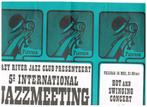 OUDE AFFICHE JAZZ GENTBRUGGE, Verzenden, Zo goed als nieuw, Rechthoekig Staand, Muziek