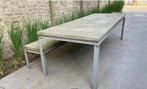 design galva tuintafel + zitbank, Tuin en Terras, Ophalen, Gebruikt