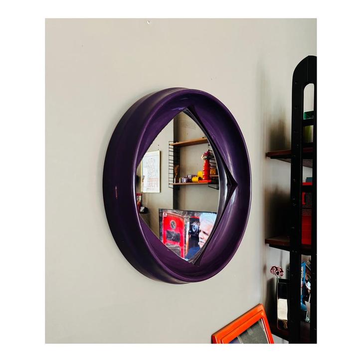 Vintage Space Age Spiegel, Huis en Inrichting, Woonaccessoires | Spiegels, Ophalen of Verzenden