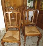 4 eiken antieke stoelen louis XV, Ophalen, Gebruikt, Vier, Louis XV