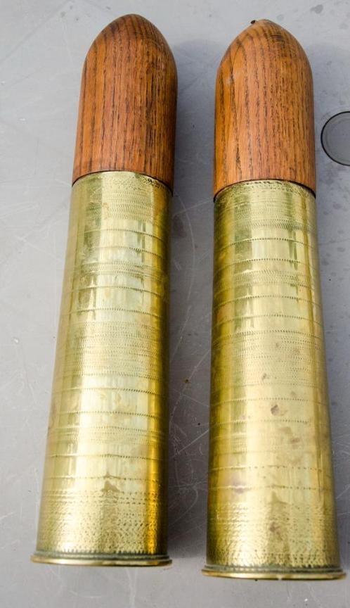 2 Hulzen 18 pounder WOI Engeland, Verzamelen, Militaria | Algemeen, Ophalen of Verzenden