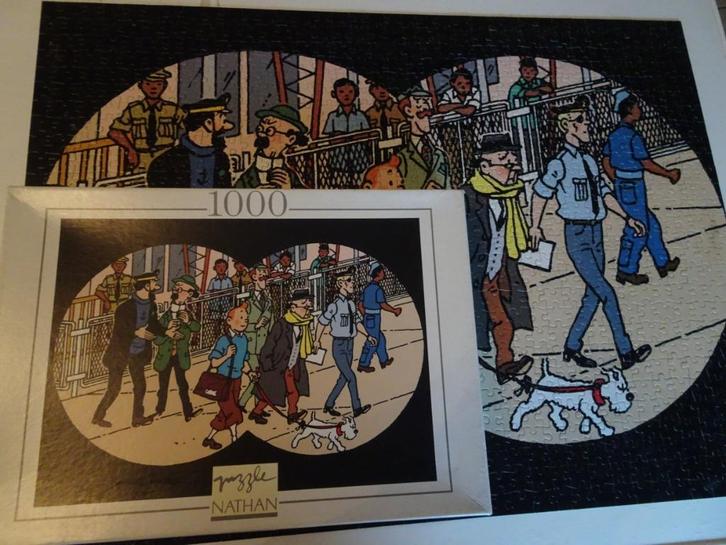 Kuifje puzzel van 1000 stukjes - Vlucht 714 naar Sydney, Verzamelen, Stripfiguren, Gebruikt, Boek of Spel, Kuifje, Ophalen of Verzenden