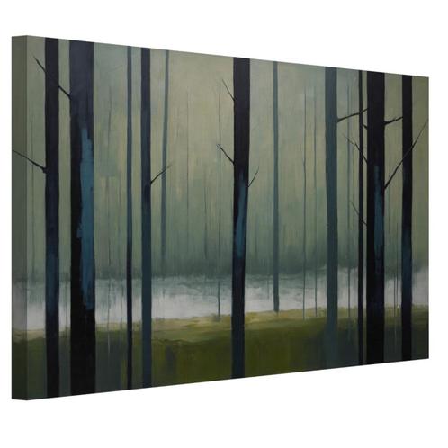 Toile de peinture Dark Forest 60x40cm - 18mm., Maison & Meubles, Accessoires pour la Maison | Décorations murale, Neuf, Envoi