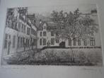 Spaans kwartier ets begijnhof Leuven 5/150 gesign. eauforte, Ophalen of Verzenden