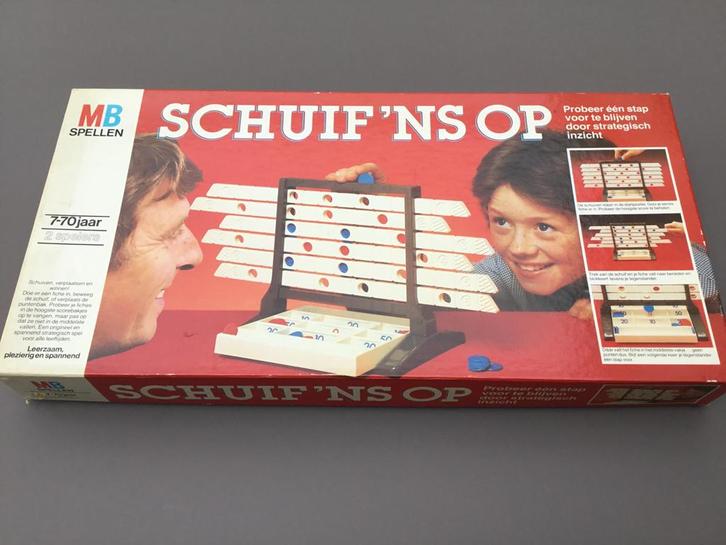 SCHUIF’ NS OP VAN MB (HEEL GOEDE STAAT)SUPERSOLDEN!!!, Hobby en Vrije tijd, Gezelschapsspellen | Bordspellen, Zo goed als nieuw