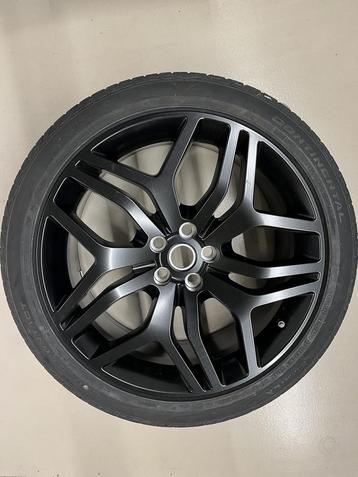 1x Range Rover 22inch velg + Continental Cross Contact band  beschikbaar voor biedingen