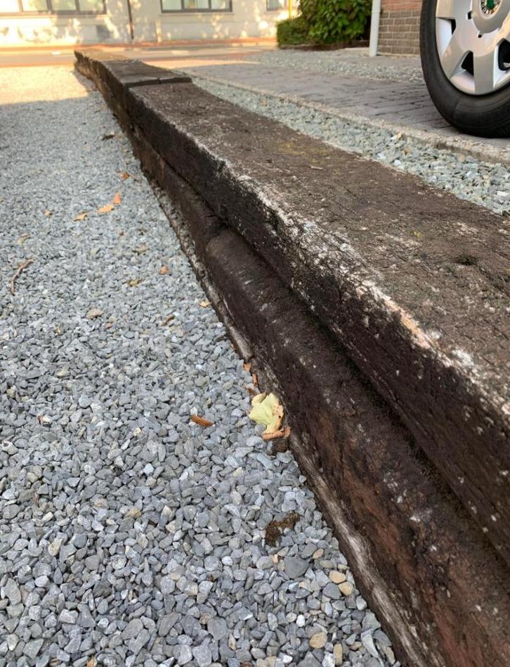 Treinbielzen gratis, Tuin en Terras, Bielzen en Borduren, Hout, Ophalen