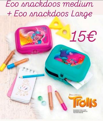 Ensemble de boîtes à snacks écologiques Tupperware Trolls, Enlèvement ou Envoi, Neuf
