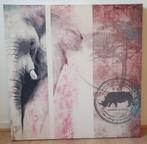 Jolie toile déco moderne (éléphant) 70 cm x 70 cm, Enlèvement, Comme neuf