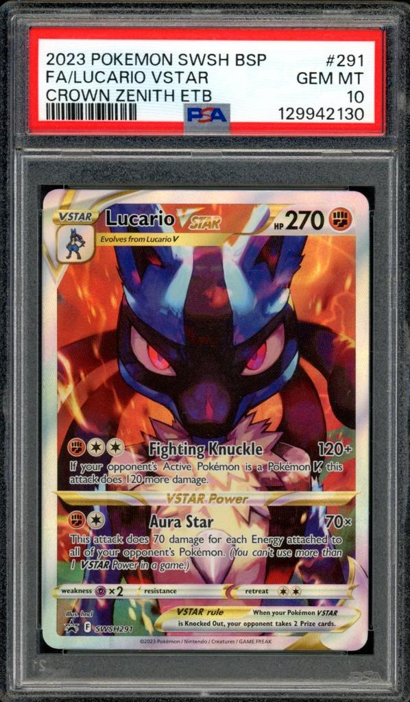 Lucario VSTAR PSA 10 - SWSH291-Promotion Sword & Shield 2023, Hobby & Loisirs créatifs, Jeux de cartes à collectionner | Pokémon