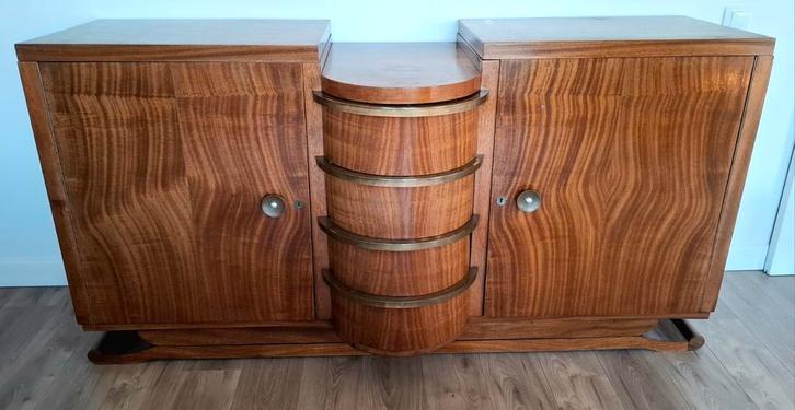 Buffet Art Déco (vitrine d'accompagnement en option), Maison & Meubles, Armoires | Dressoirs, Utilisé, Enlèvement