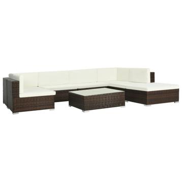 lounge set bruin en creme kussens nieuw in doos beschikbaar voor biedingen