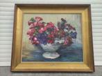 huile sur toile fleurs signe walter jonckheere, Antiek en Kunst, Kunst | Schilderijen | Klassiek, Ophalen of Verzenden