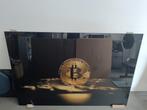 BITCOIN IN GLAS 100X150CM, Antiek en Kunst, Ophalen