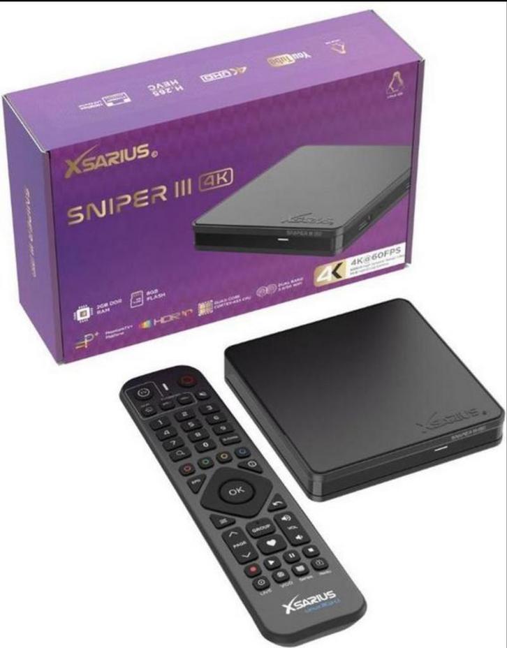 Xsarius siper 3 4k I-P-T-V ontvanger, Audio, Tv en Foto, Mediaspelers, Nieuw, Minder dan 500 GB, HDMI, USB 2.0, Optische audio