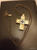 Collier pendentif croix rose des vents, Bijoux, Sacs & Beauté, Enlèvement ou Envoi, Comme neuf, Or, Autres matériaux