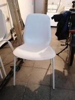 3 witte eetstoelen te koop, Ophalen, Gebruikt, Wit, Kunststof