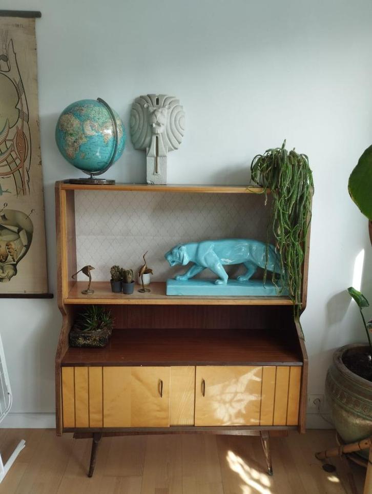 retro vitrinekastje, Antiek en Kunst, Curiosa en Brocante, Ophalen