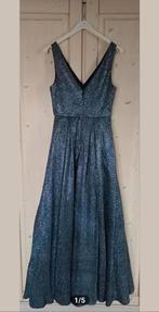 Eva & Lola Grijze Glitterjurk S - Cups & Ritsluiting, Robe de gala, Gris, Enlèvement ou Envoi, Taille 36 (S)