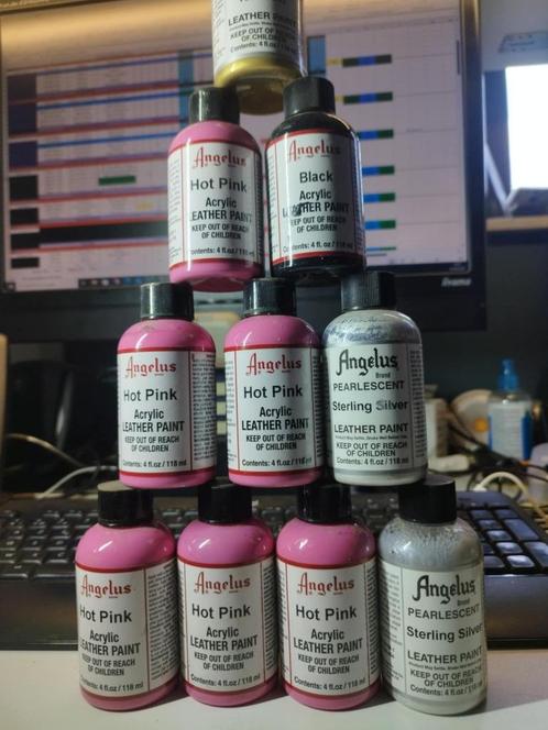 Angelus acrylic leather paint 118ML 6euro, Hobby en Vrije tijd, Schilderen, Nieuw, Acrylverf, Ophalen