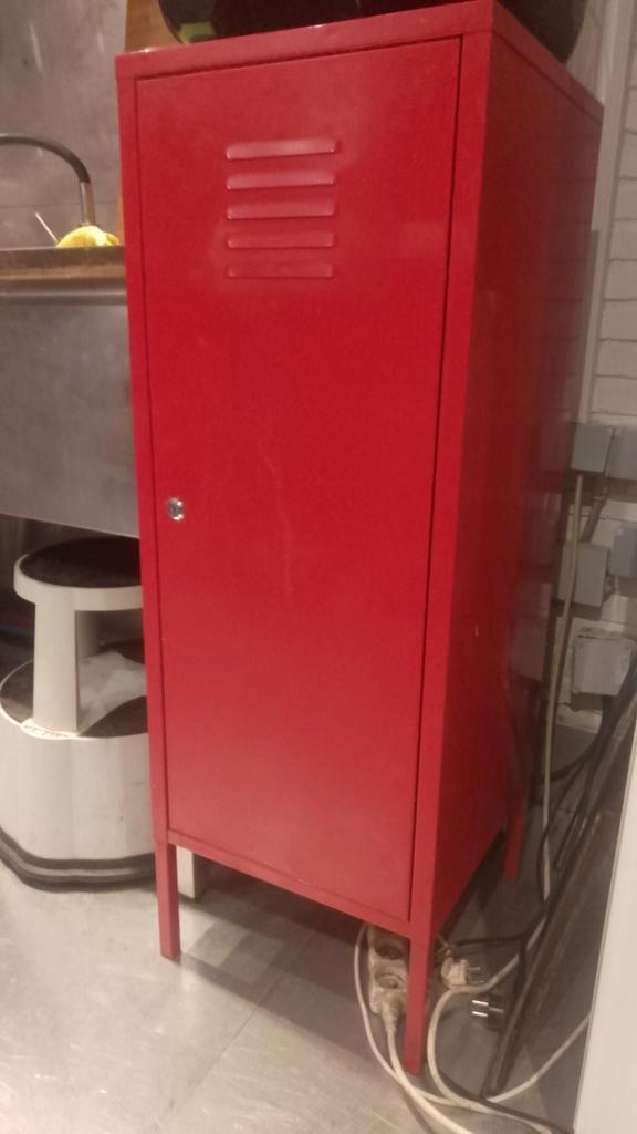 Rode metalen trio, Maison & Meubles, Armoires | Casiers, Utilisé, Enlèvement