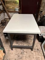 Stevige metalen werktafel / atelier- of hobbytafel – 120x80, Ophalen, Gebruikt, 100 tot 150 cm, 75 cm of meer