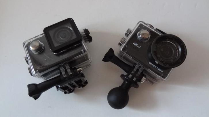 Deux actioncam 4K avec accessoires - prix réduit: 60 euros, Audio, Tv en Foto, Televisie-accessoires, Gebruikt, Ophalen