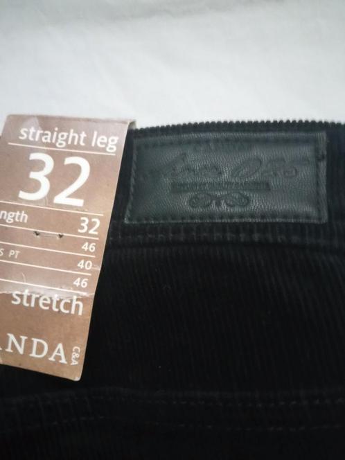 Côtelé noir Canda Stretch W32L32, neuf, jamais porté, 5 poch, Vêtements | Hommes, Pantalons, Neuf, Noir, Enlèvement ou Envoi