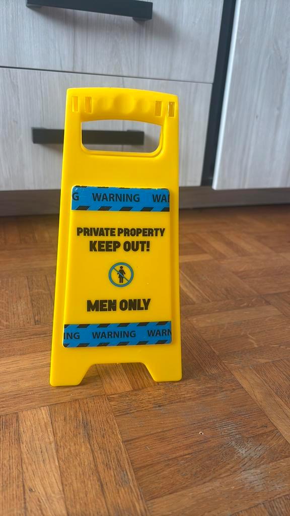 Grappig waarschuwingsbord, Bricolage & Construction, Instruments de mesure, Comme neuf, Lumière, Enlèvement