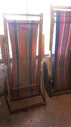 Strandstoel, tuinstoel - ligstoel, Ophalen, Gebruikt, Hout, Verstelbaar