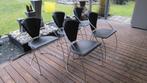 Lederen stoelen "Arrben" model "Linda" Italiaans design.Top, Huis en Inrichting, Stoelen, Vijf, Zes of meer stoelen, Design, Gebruikt