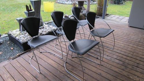 Lederen stoelen "Arrben" model "Linda" Italiaans design.Top, Huis en Inrichting, Stoelen, Gebruikt, Vijf, Zes of meer stoelen