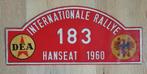 Plaque du rallye automobile Hanseat 1960, Enlèvement ou Envoi, Utilisé, Voitures