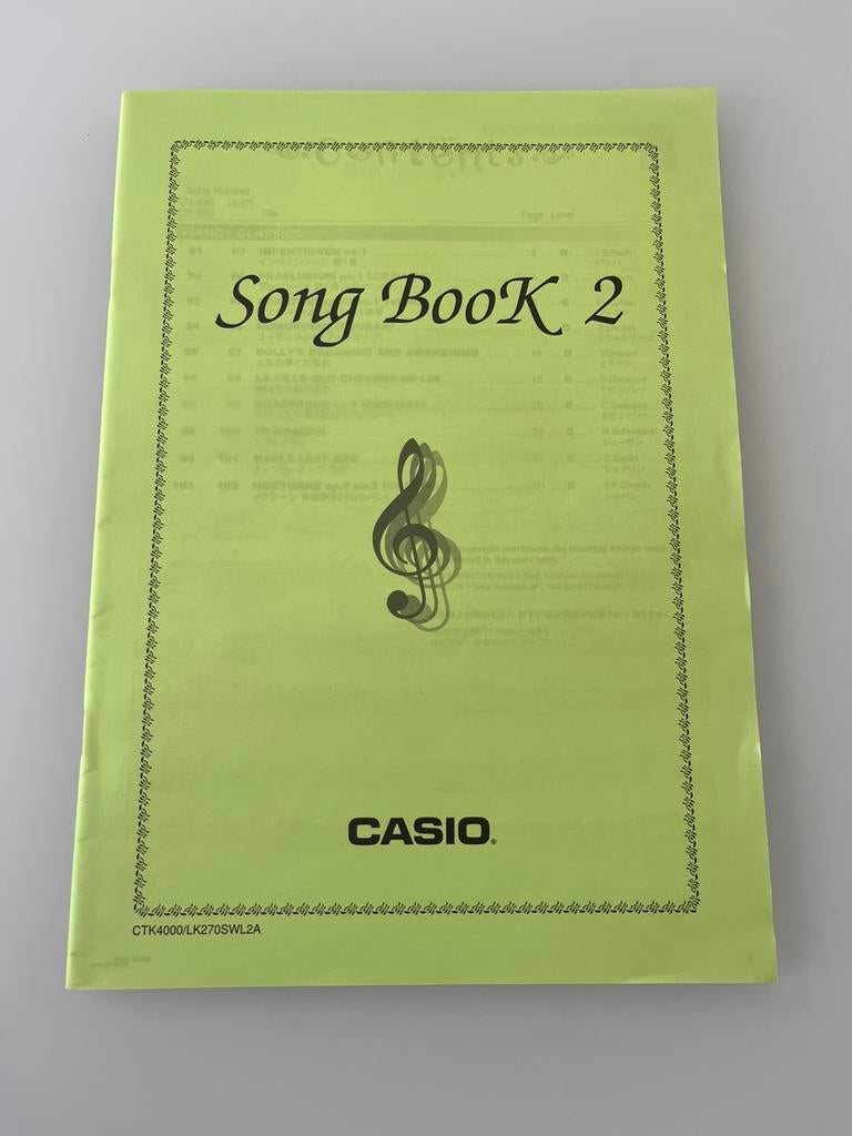 Recueil de chansons CASIO 2, Enlèvement ou Envoi, Comme neuf